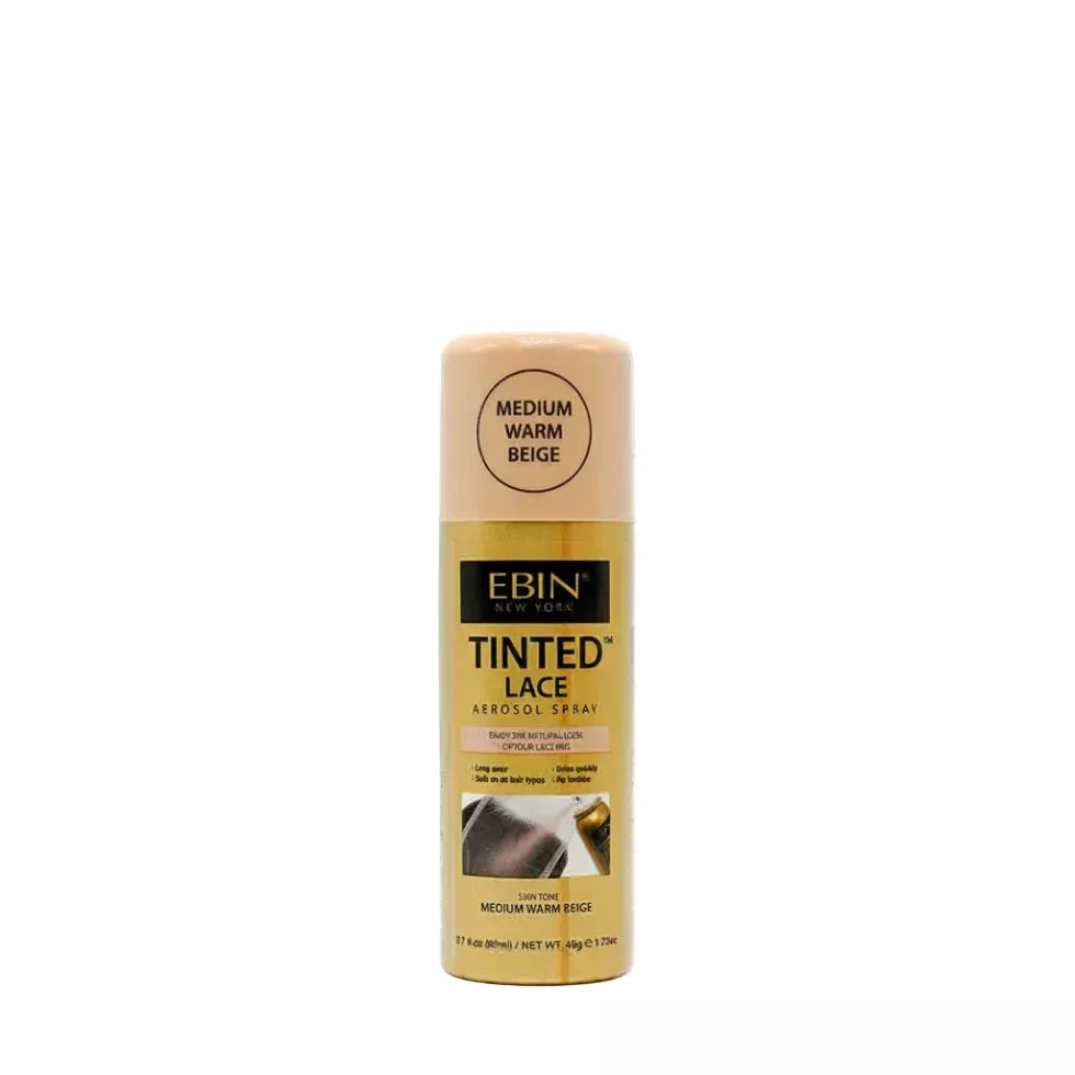 Ebin Tinted Lace Aerosol Spray Medium Warm Beige | Seamless Lace Tint Spray