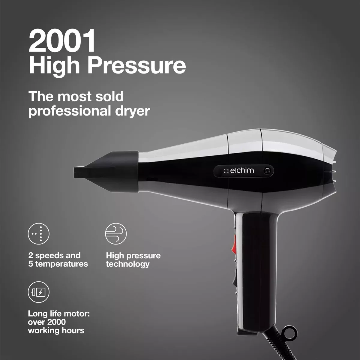 Elchim 2001 High Pressure Hair Dryer