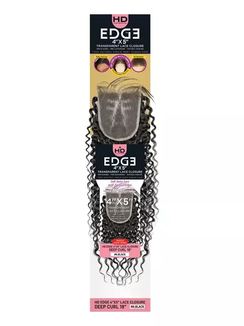 Femi Collection HD EDGE 4X5 LACE CLOSURE DEEP CURL 18"*MEGA SALE