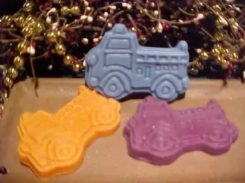 Fire Truck Small Soaps 1 Cavity Silcone Mold 414