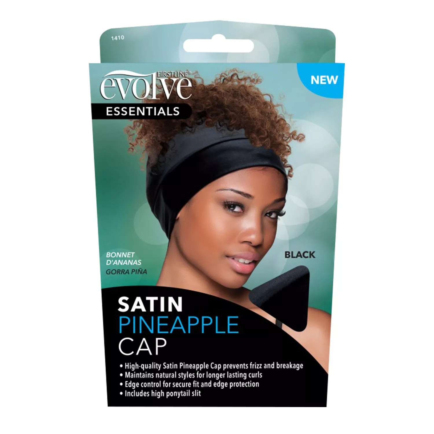 Firstline Evolve Satin Pineapple Sleep Cap Black