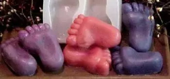 Footprints Small Soaps 10 Cavity Silicone Mold 306