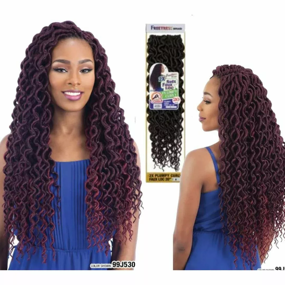 FreeTress: 2X Plumpy Curly Faux Loc 20″ Crochet Braids