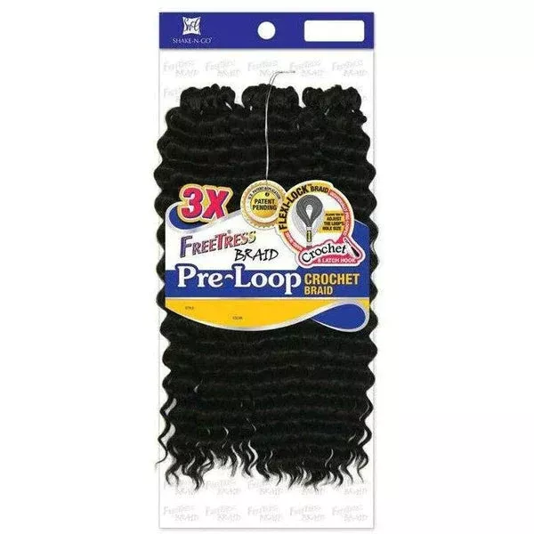 FREETRESS: 3X PRE-LOOPED CROCHET WATER WAVE 16''