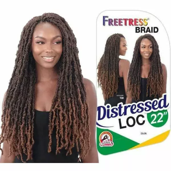 FreeTress: Distressed Loc 22″ Crochet Braids