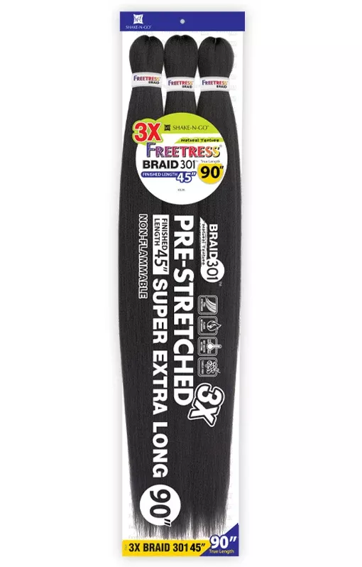 Freetress Pre-Stretched Crochet Braid Super Extra Long - 3X BRAID 301 90"