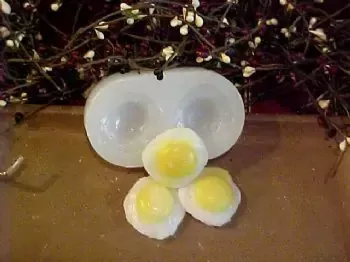 Fried Eggs Embeds 2 Cavity Silicone Mold 832