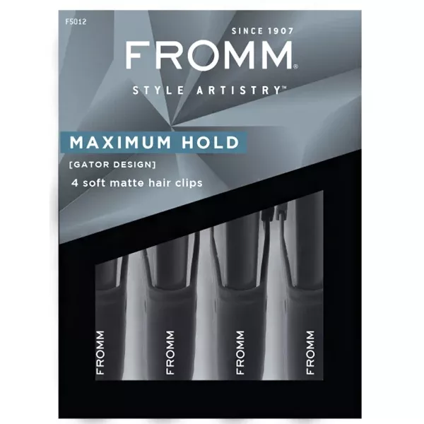 Fromm #F5012 Gator Clips Maximum Hold 4Pack – Balck