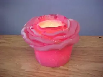Full Rose Electric Candle 1 Cavity Silicone Mold 1482