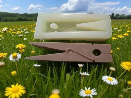 Giant Clothes Pin Large Soap 1 Cavity Silicone Mold 580