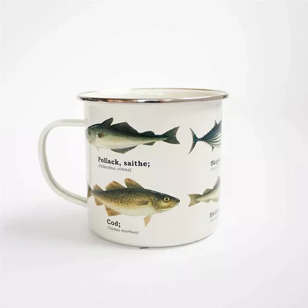 GIFT REPUBLIC MULTI FISH ENAMEL MUG