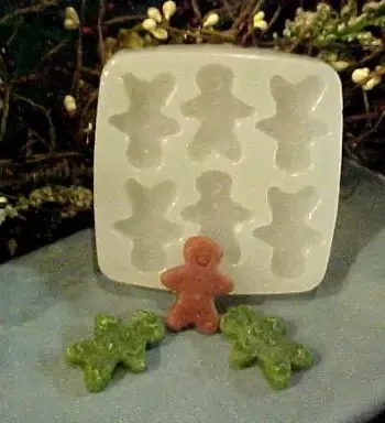 Gingerbread Men Embeds 6 Cavity Silicone Mold 751