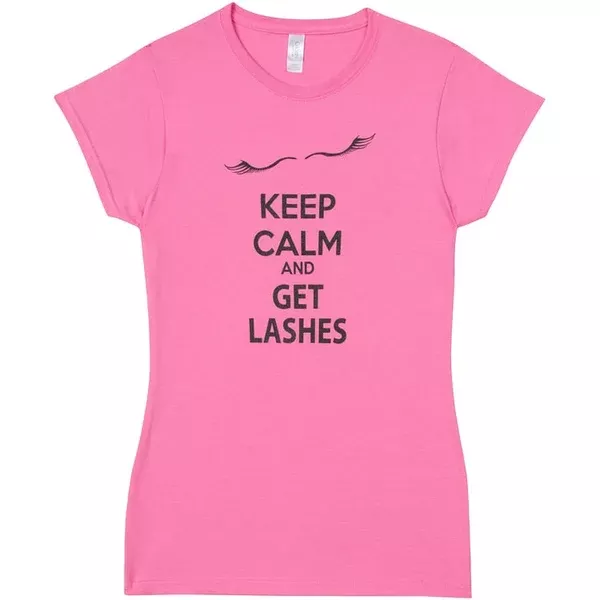 GladGirl “Keep Calm and Get Lashes” T-Shirt