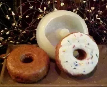 Glazed Doughnut Huge Soap 1 Cavity Silicone Mold 2084
