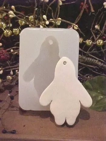 Gnome Hanging Tag Small Soap 1 Cavity Silicone Mold 5286
