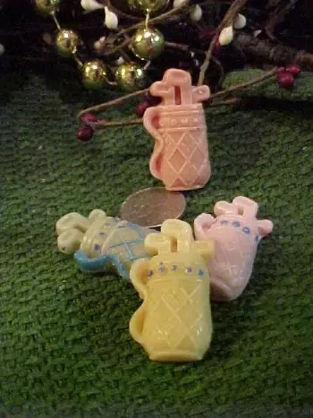 Golf Bag Embed 1 Cavity Silicone Mold 2535