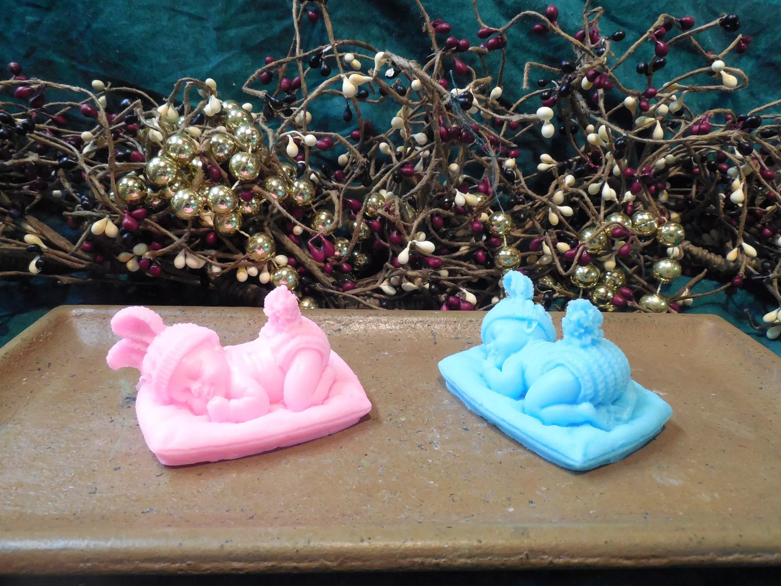 Goodnight Baby 1 Cavity Small Soap Silicone Mold 166