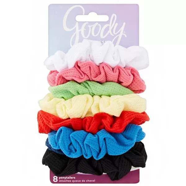 Goody #04449 Ouchless Ribbed Scrunchies – 8pcs