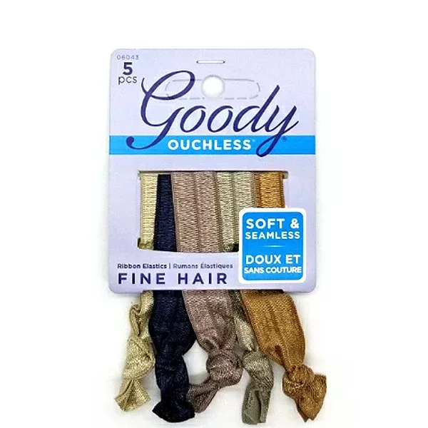 Goody #06043 ouchless ribbon elastics 5pcs