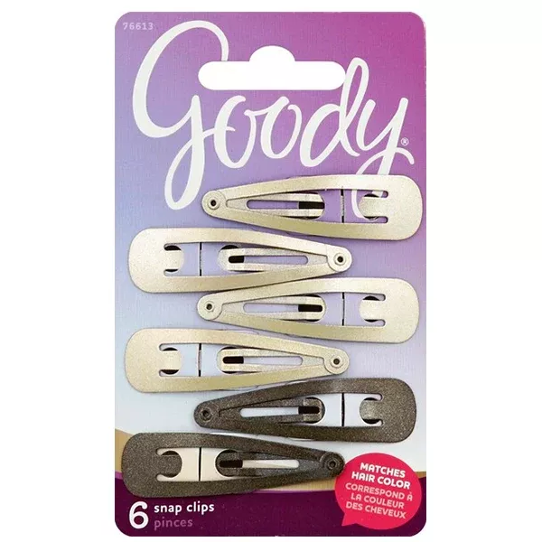 Goody #76613 Hair Snap Clips 6 pcs