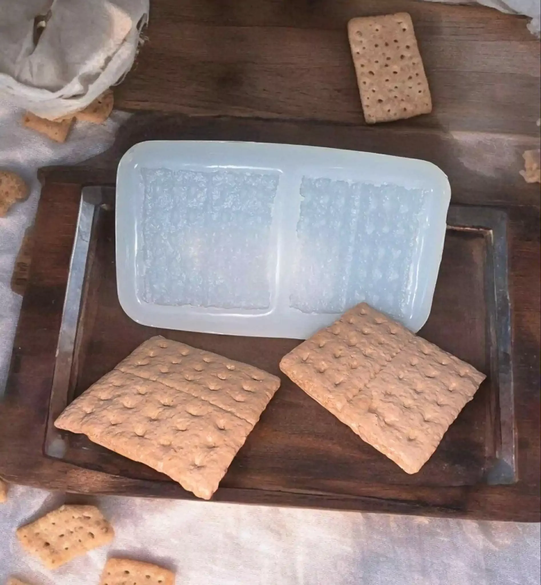 Graham Cracker Silicone Mold Tarts 2 Cavity 5309