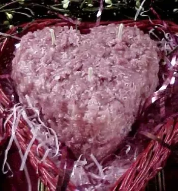 Grubby Heart Candle 1 Cavity Silicone Mold 3007