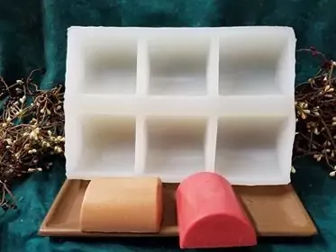 Half Cylinder Silicone 6 Cavity Silicone Mold 6079