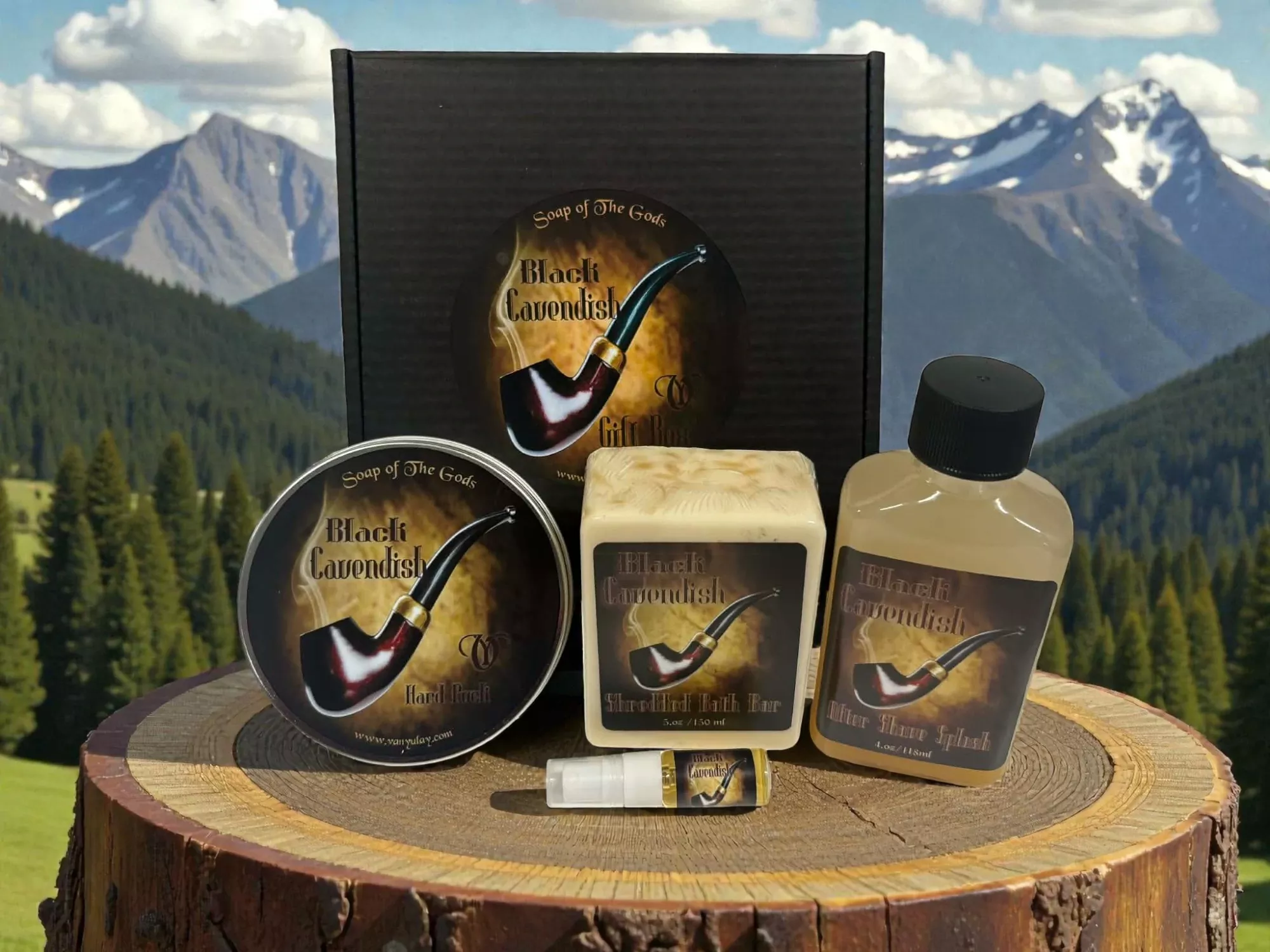 Hard Puck Shaving Soap Small Black Gift Box