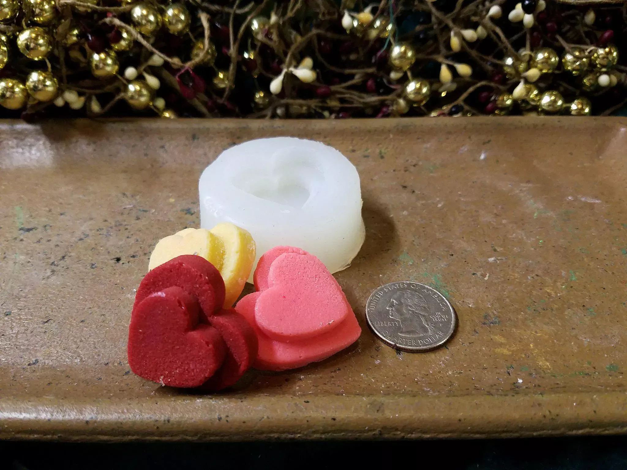 Heart Embed 1 Cavity Silicone Mold 2763