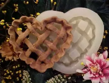 Heart Lattice Pie Crust 1 Cavity Silicone Mold 1018