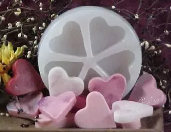 Heart to Heart Embeds 5 Cavity Silicone Mold 1030