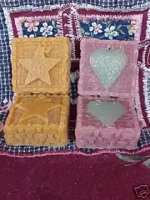 Hearts and Stars Tarts 4 Cavity Silicone Mold 736