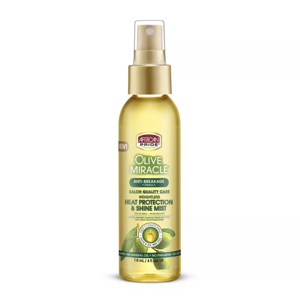 HEAT PROTECTANT & SHINE MIST, 4FL OZ