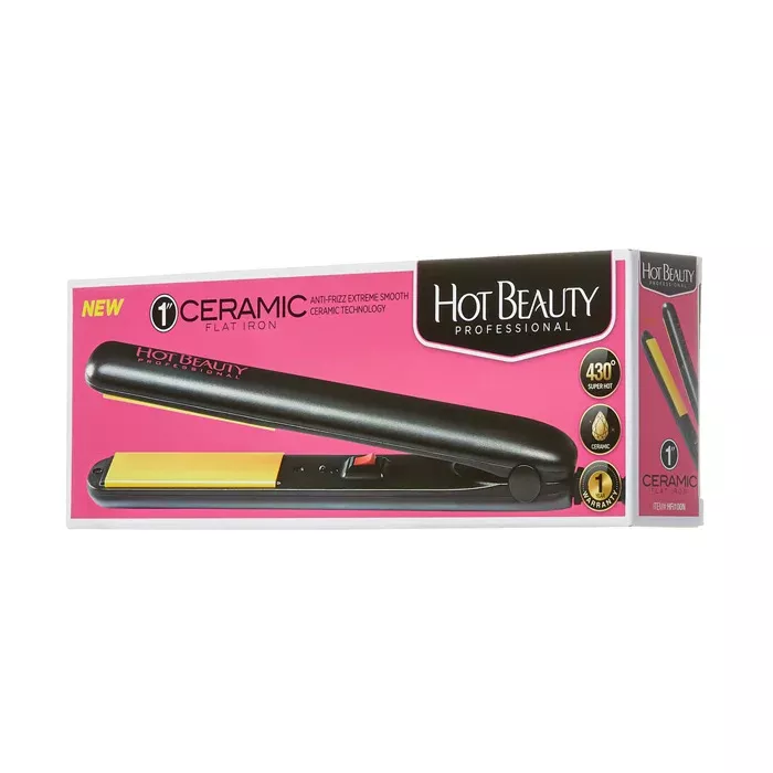 HOT BEAUTY Professional Ceramic Flat Iron 1″