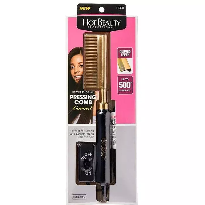 Hot Beauty Professional Curved Pressing Comb – HC03