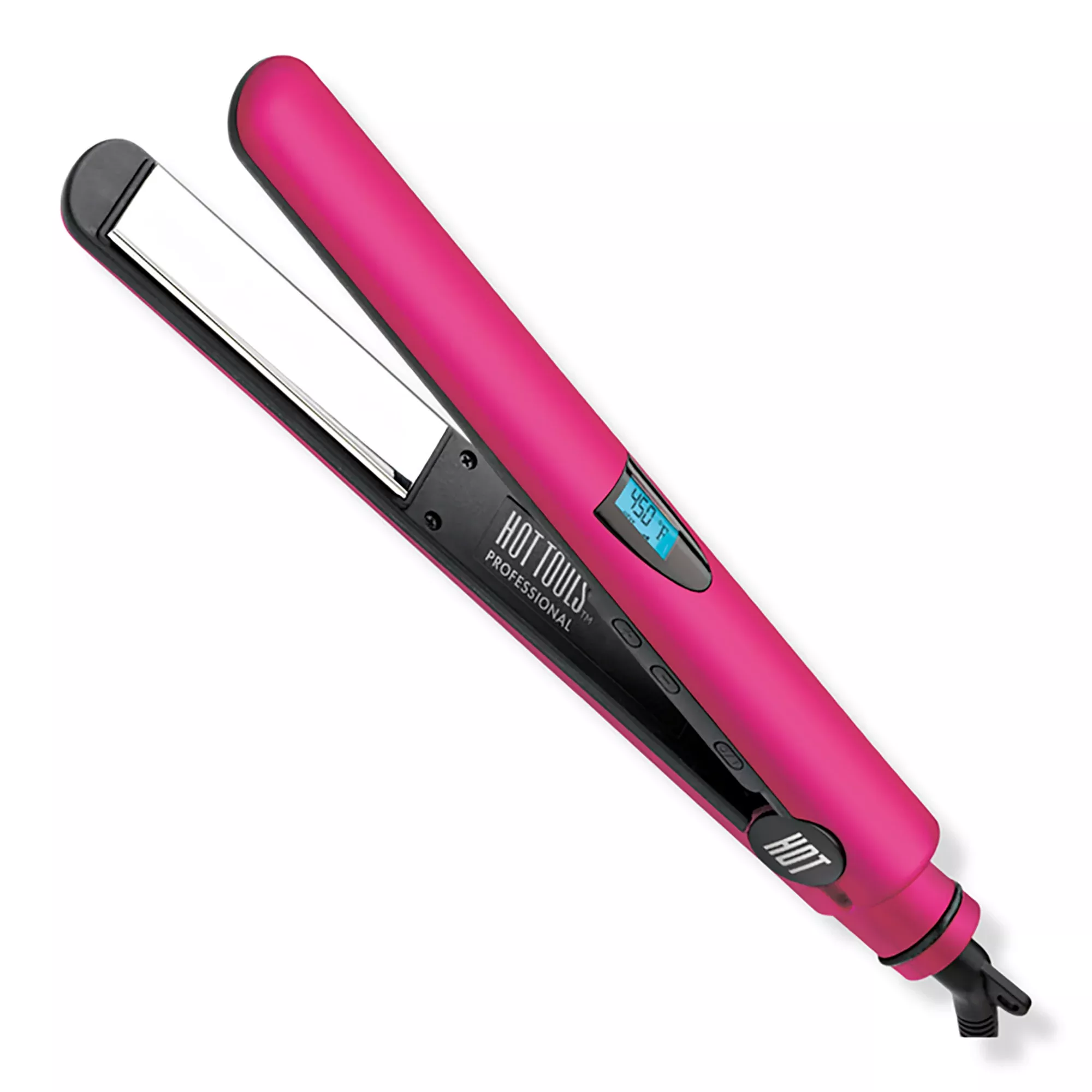 Hot Tools 1" Titanium Digital Salon Flat Iron - Pink