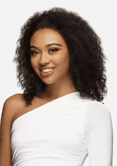HW-412 [Water Curl 3 in 1 Half Wig | Drawstring Cap/Headband | 100% Unprocessed Virgin Remi Hair]