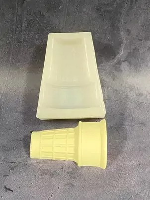 Ice Cream Cone Half Small Soap 1 Cavity Silicone Mold 1671
