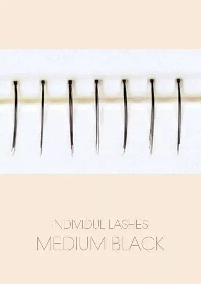 INDIVIDUAL LASHES M-BLACK[Human Hair]