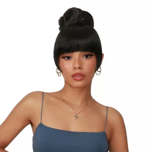 Instant Glitz Sweet Rolls Fringe Bang & Bun (Coffee Roll M) 2pcs