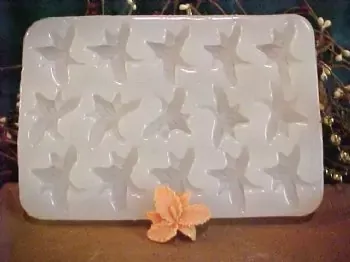 Iris Flower Embeds 15 Cavity Silicone Mold 2244