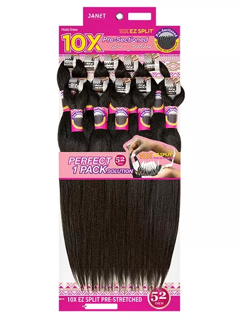 Janet Collection 10X EZ Split Pre-Stretched Braid 52″
