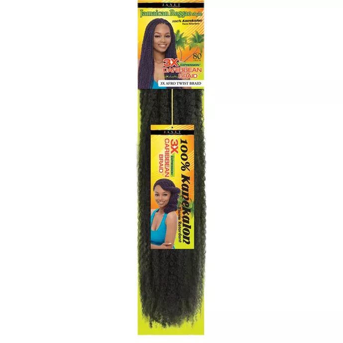 Janet Collection™: 3X Afro Twist Caribbean Braid 80″