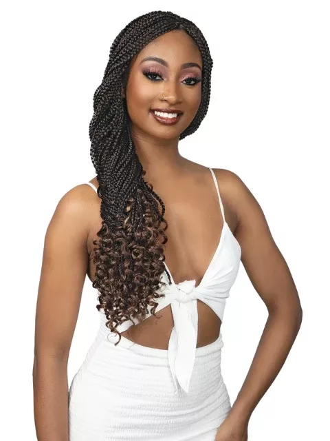 Janet Collection 3X BOX BRAID FRENCH CURL Crochet Braid 24″- 3XBBFC24