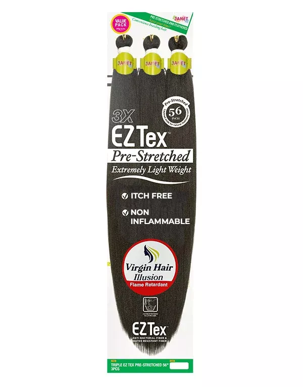 JANET COLLECTION 3X EZ TEX PRE-STRETCHED BRAID 56 Value Pack (TEZB563)* MEGA SALE