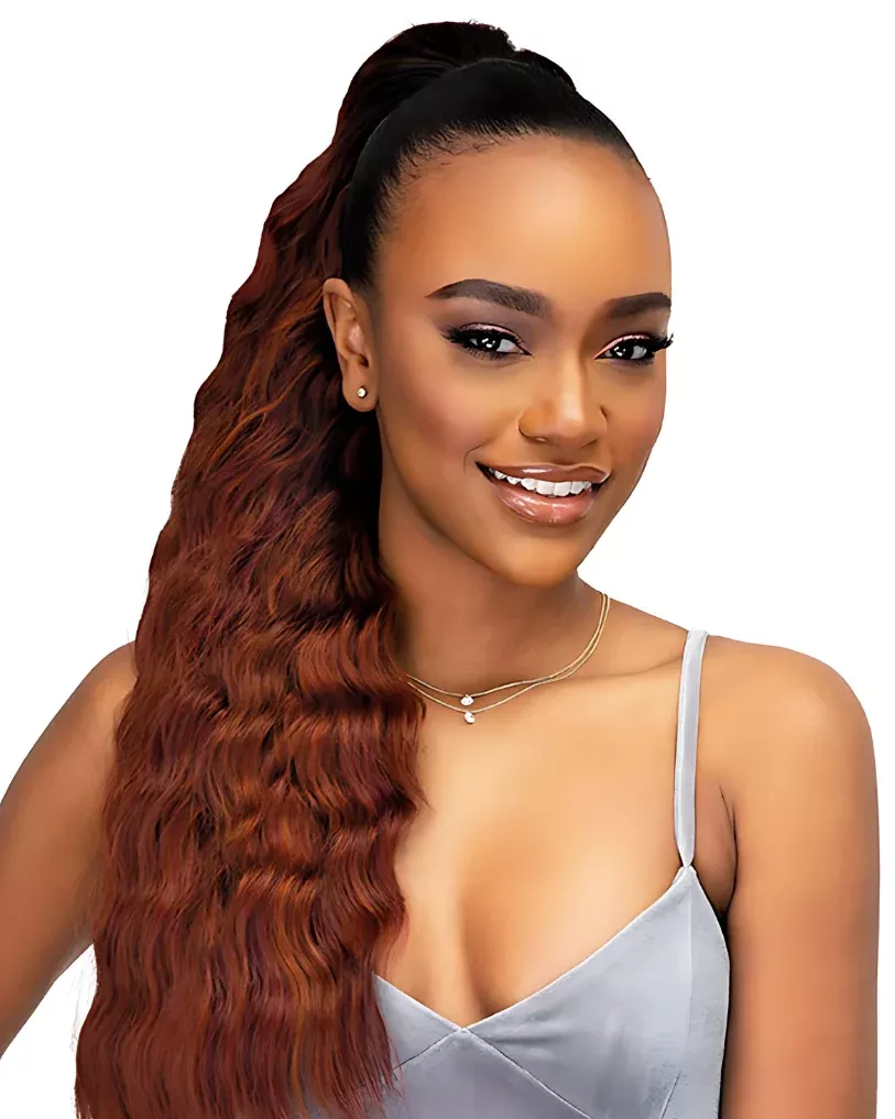 JANET COLLECTION BANANA DRAWSTRING PONYTAIL