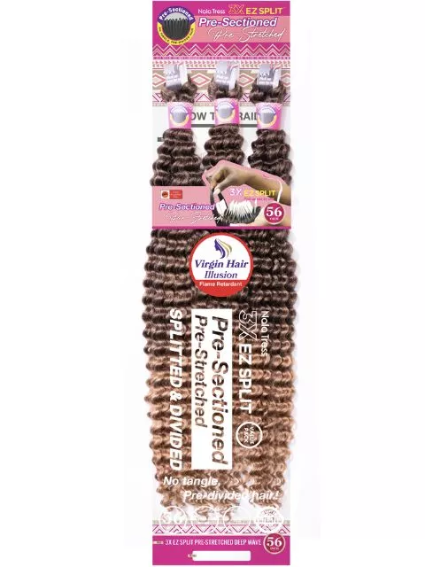 Janet Collection Nala Tress 3X EZ SPLIT Pre-Stretched DEEP Wave Braid 56″ (3pcs)