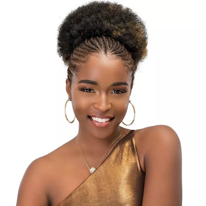 Janet Collection Noir Drawstring Ponytail - AFRO PUFF STRING