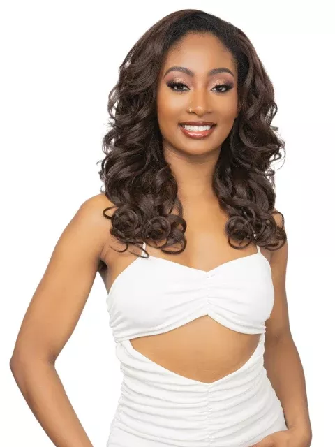 Janet Collection Remy Illusion 100% Human Hair Mix Easy N Swift Half Wig – OSLO