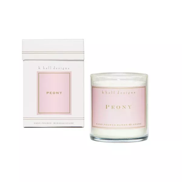 K. HALL DESIGNS PEONY JAR CANDLE